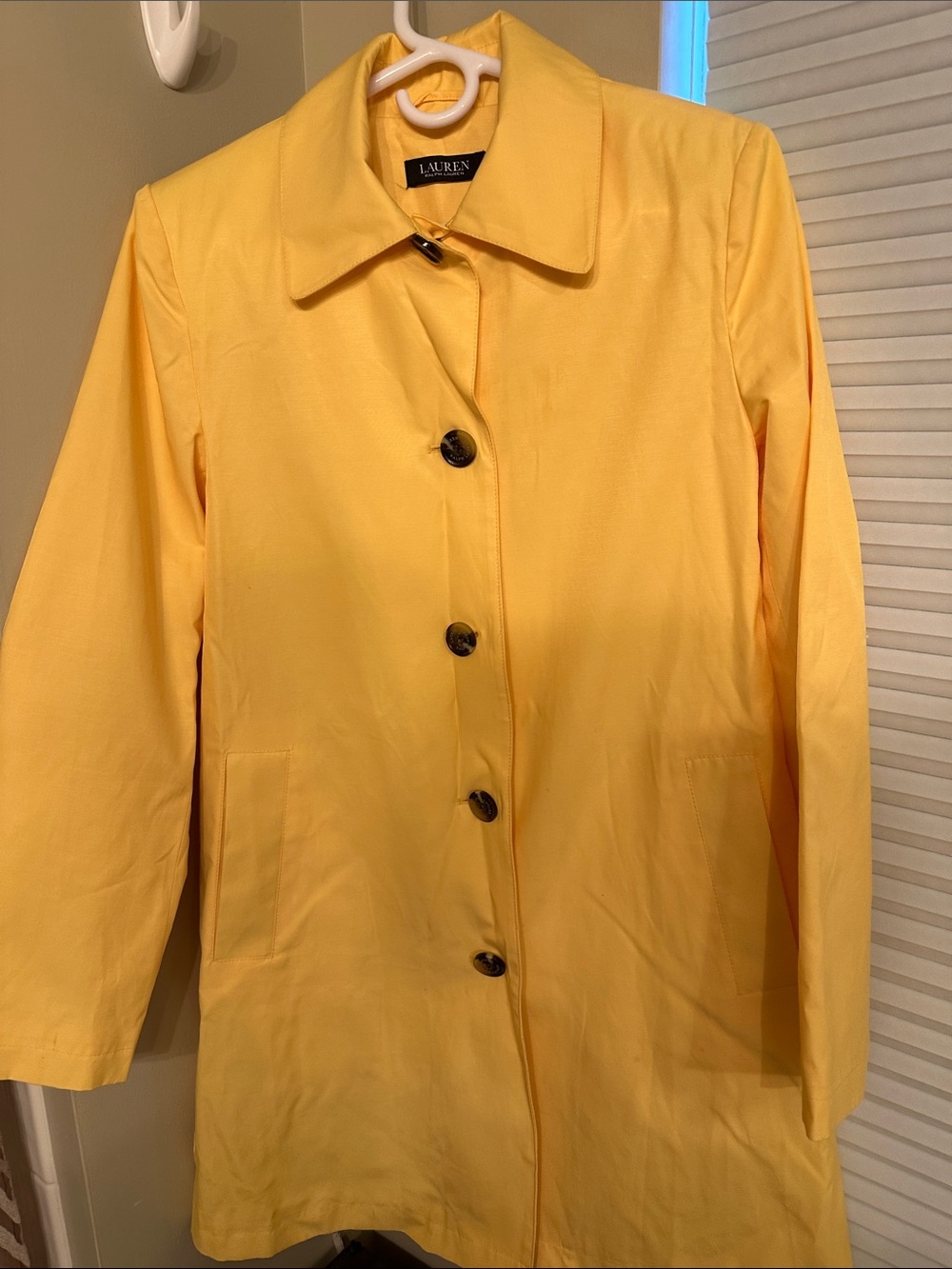 Lauren Ralph Lauren Bright Yellow Single-Breasted Trench Coat